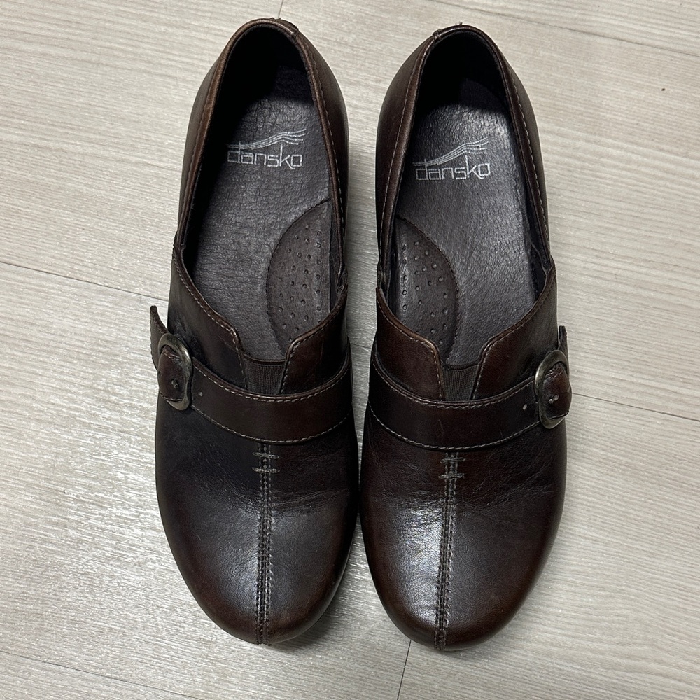 Dansko Women's Dark Brown Leather Mules